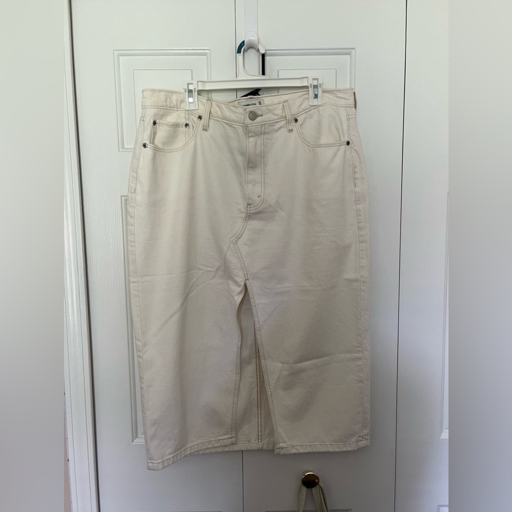 Abercrombie Jean Midi Skirt